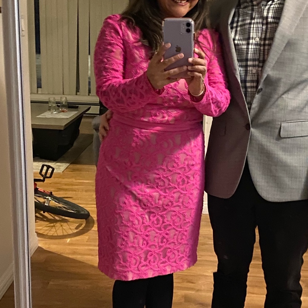 Hot pink dress